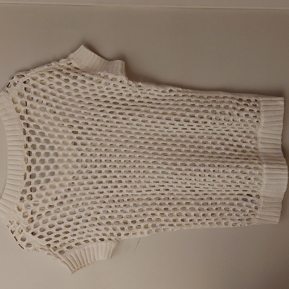 Esprit White Mesh Top/ Vintage/Sz M/ Womens/Summer/ Beach - Picture 8 of 10